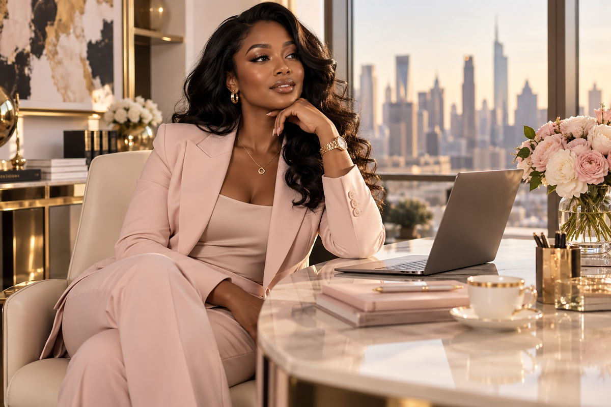 A Girl Boss Can Be Feminine — Sometimes in a Suit