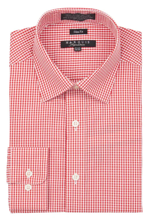 Marquis Checkered Slim Fit Dress Shirt