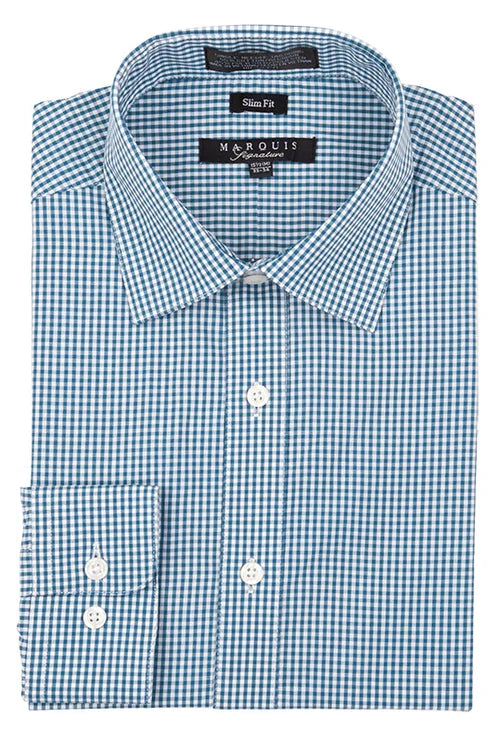 Marquis Checkered Slim Fit Dress Shirt