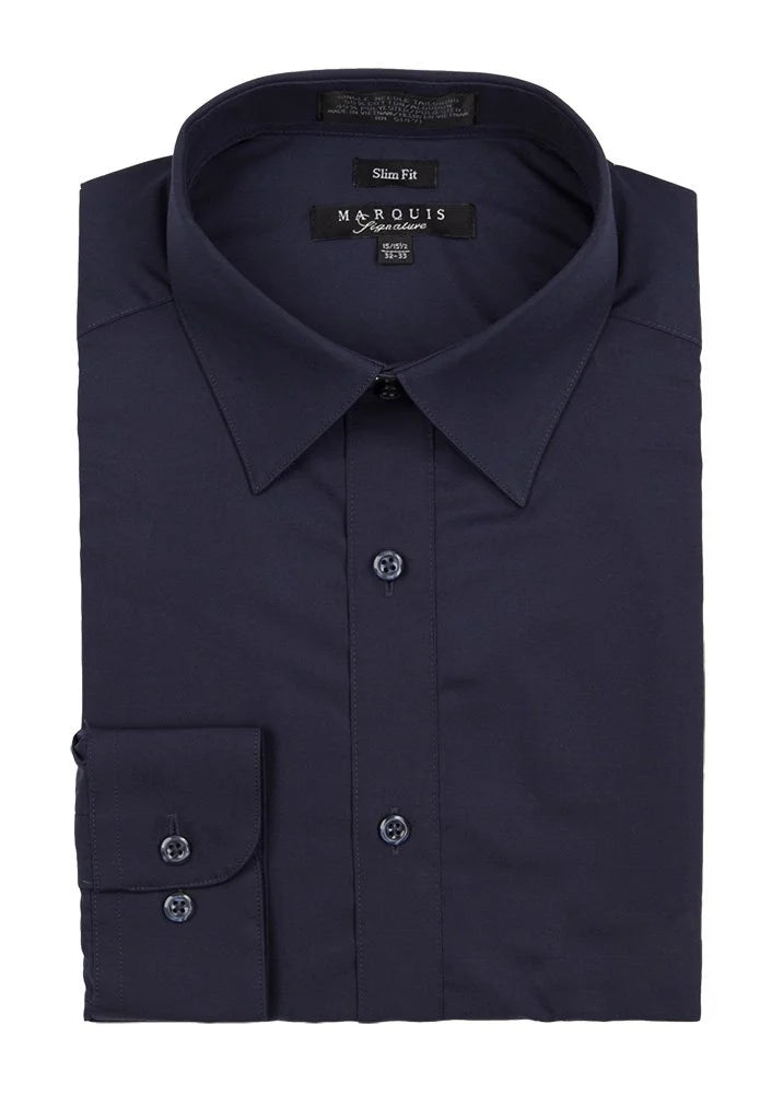 Marquis Solid Slim Fit Dress Shirts