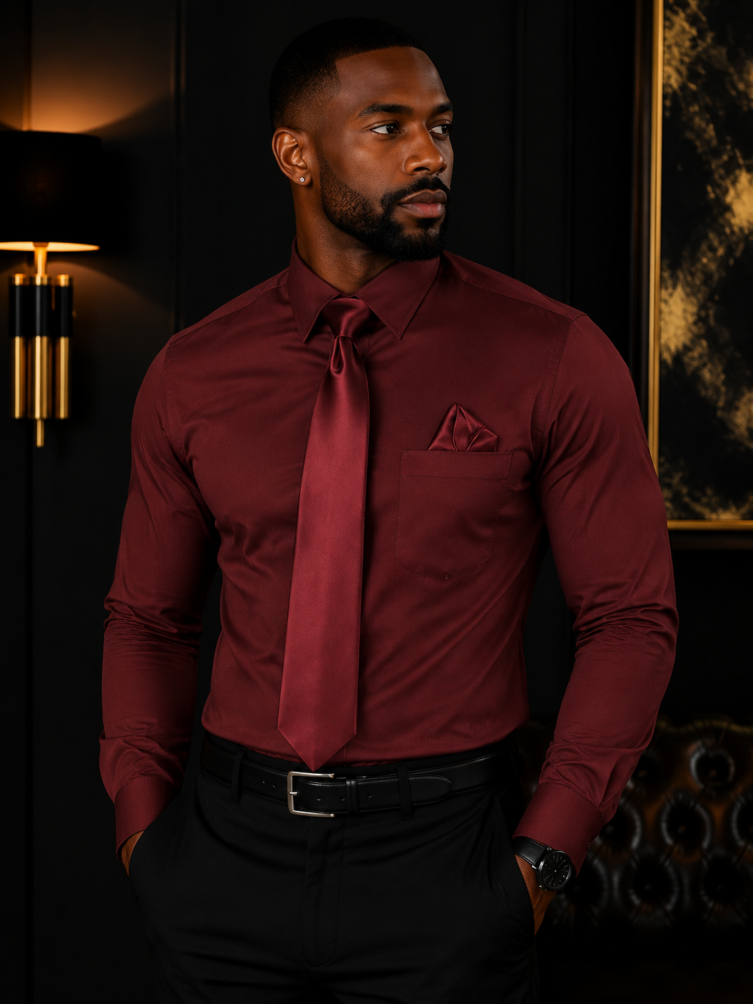 Daniel Ellissa Men's Dress Shirt & Tie Set