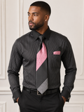 Daniel Ellissa Men's 100% Cotton Stripe Dress Shirt