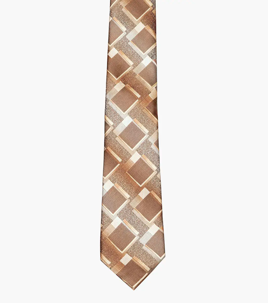 Stacy Adams Lorenzo Tie & Hanky Set - Brown