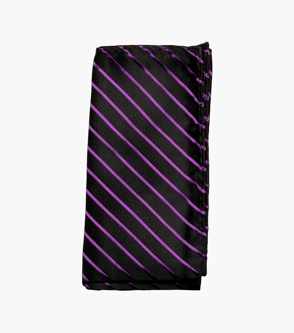 Stacy Adams Formal Purple Men's Tie & Hanky Set