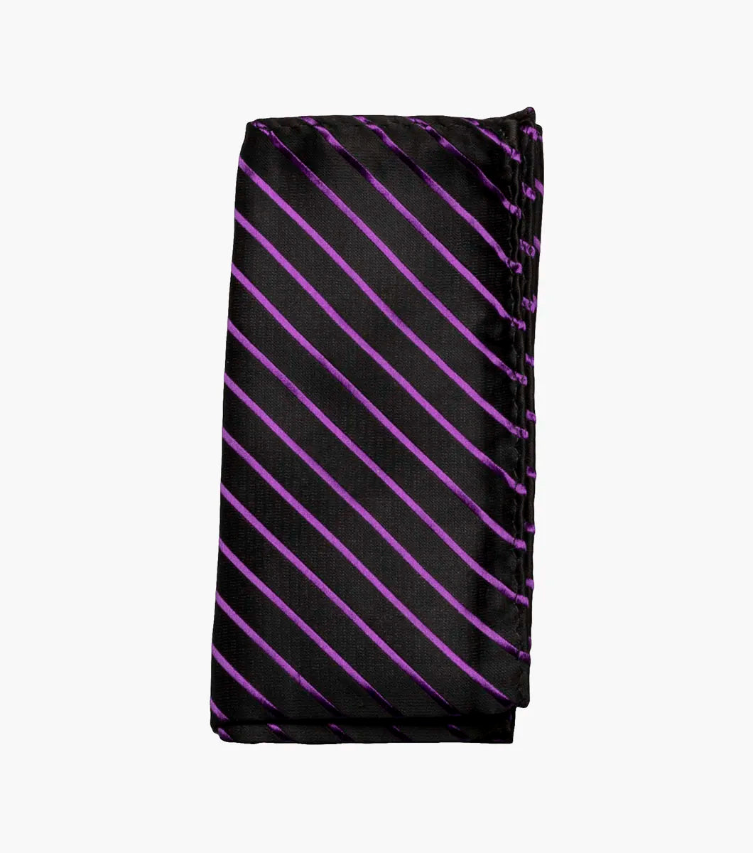 Stacy Adams Formal Purple Men's Tie & Hanky Set