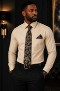 Daniel Ellissa Men's Dress Shirt & Paisley Tie Set
