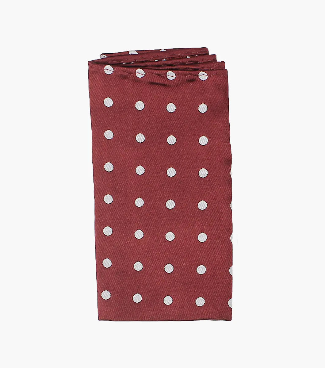 Stacy Adams Homer Tie & Hanky Set - Burgundy