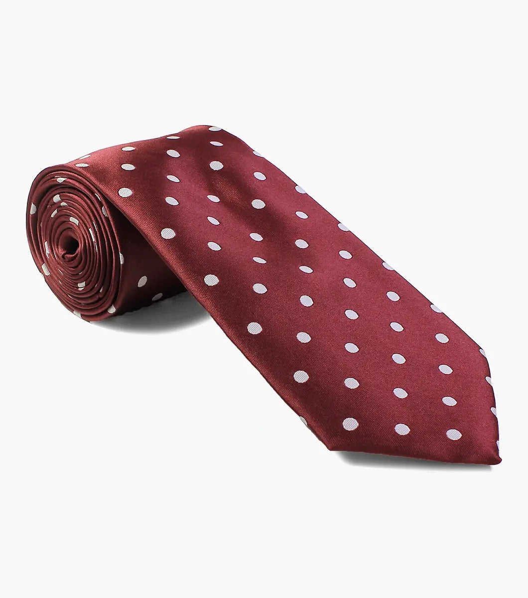 Stacy Adams Homer Tie & Hanky Set - Burgundy