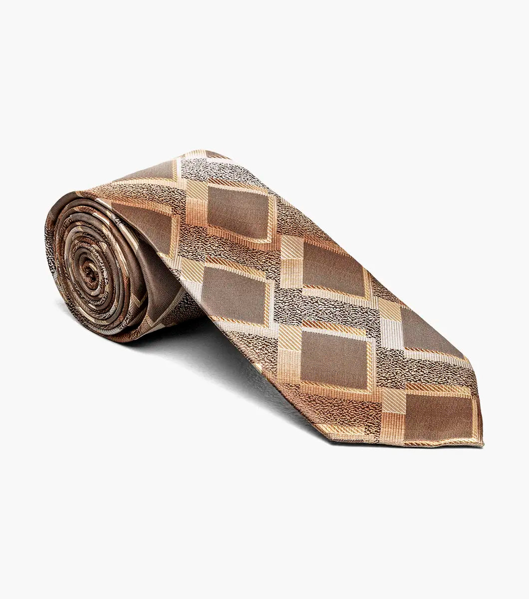 Stacy Adams Lorenzo Tie & Hanky Set - Brown