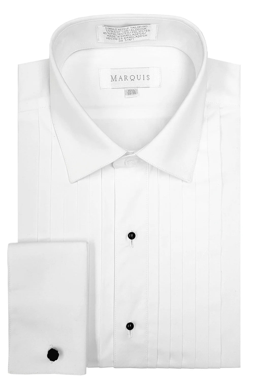 Marquis Tuxedo Shirts with Wing Tip & Stud Buttons Regular-Fit