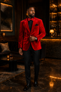 VinciSuits Men's Velvet Regular Fit Fashion Jacket