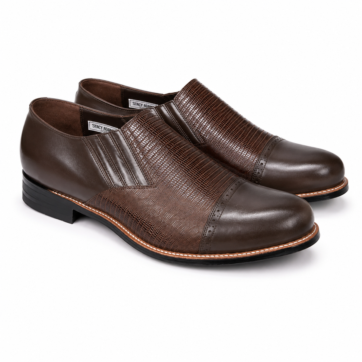 Stacy Adams Madison Dark Brown Cap Toe Slip On