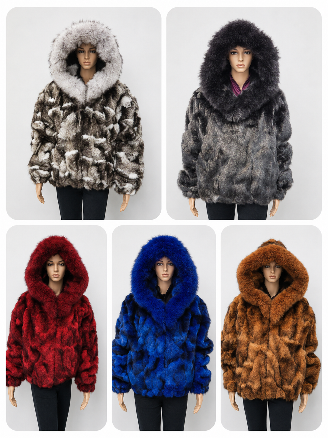 Winter Fur Women's Fur Hooded Jacket