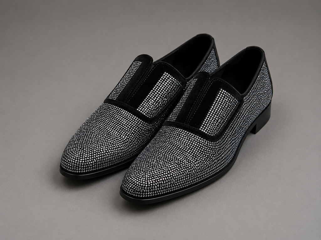 Stacy Adams Starleigh Black & Silver Dress Shoe