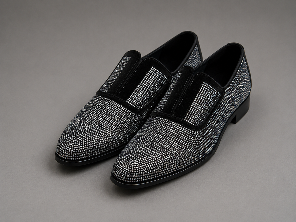 Stacy Adams Starleigh Black & Silver Dress Shoe