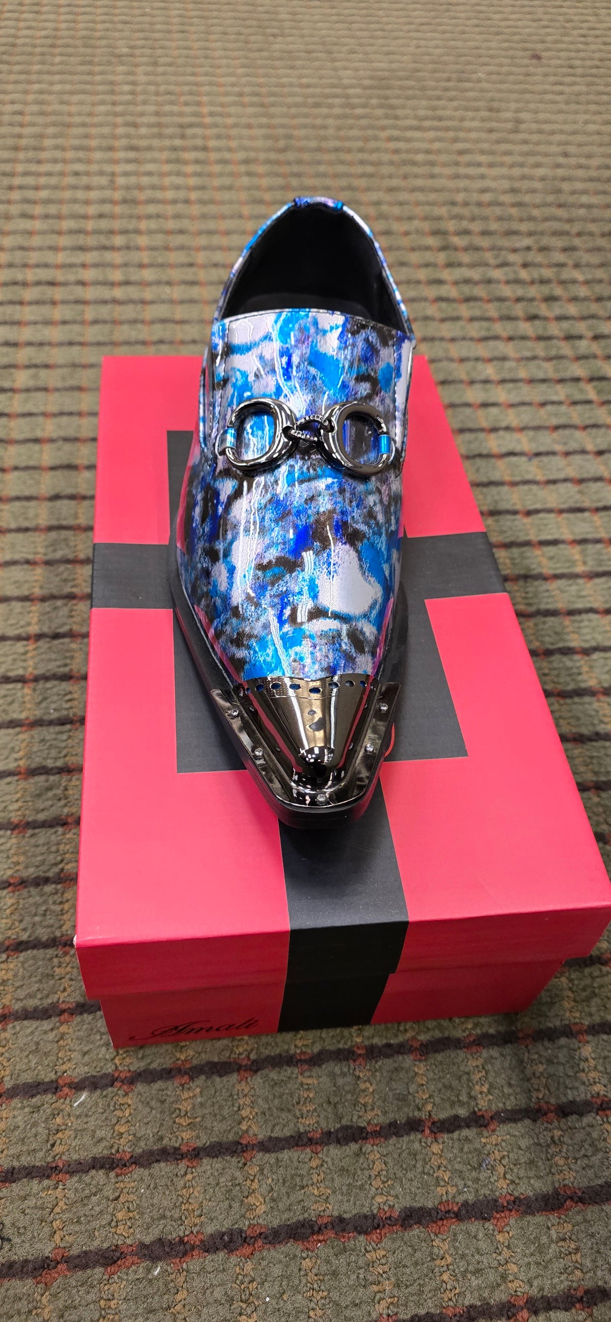 Amali Carlton Blue Woven Dress Shoe