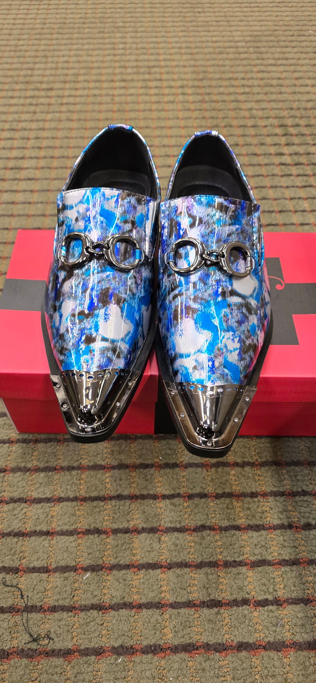 Amali Carlton Blue Woven Dress Shoe