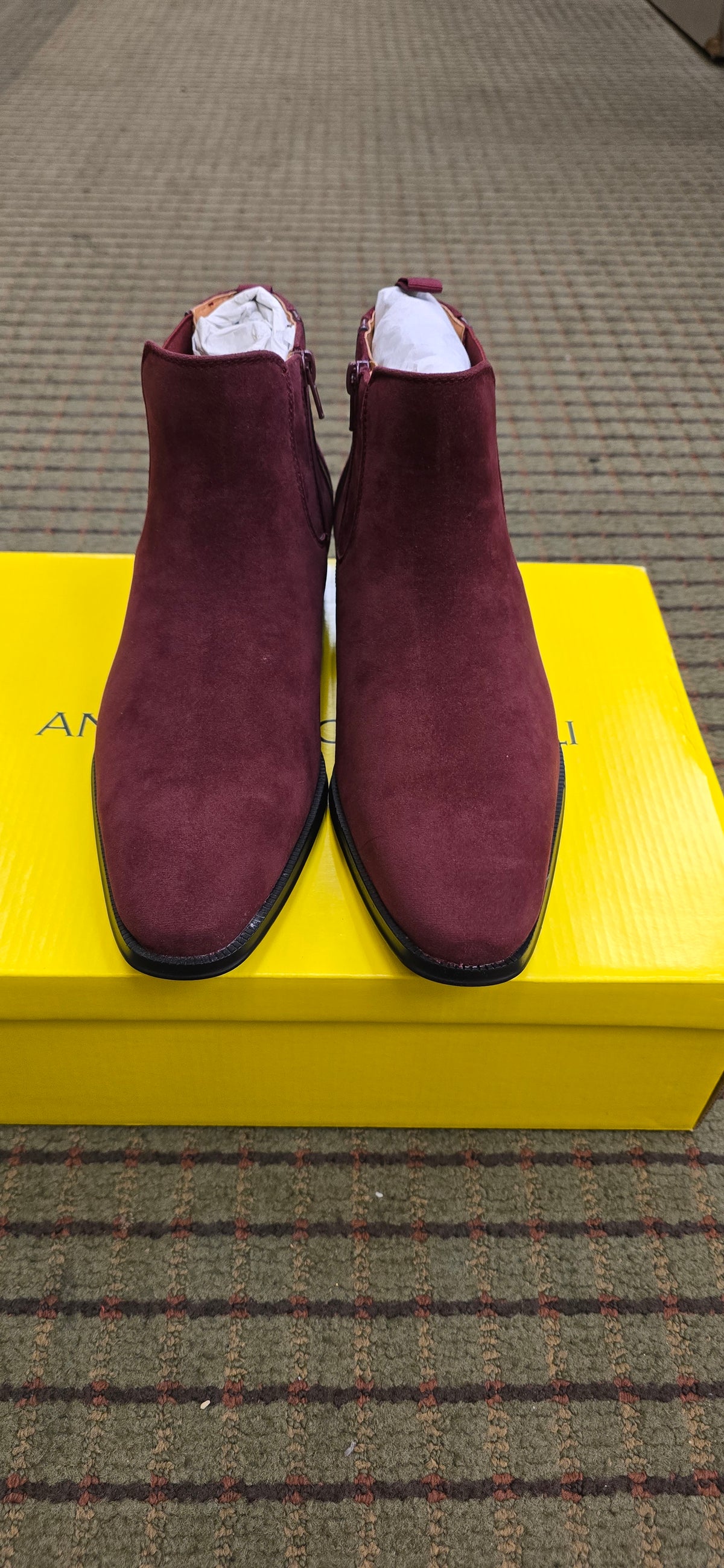 Antonio Cerrelli Burgundy Leather Dress Shoe