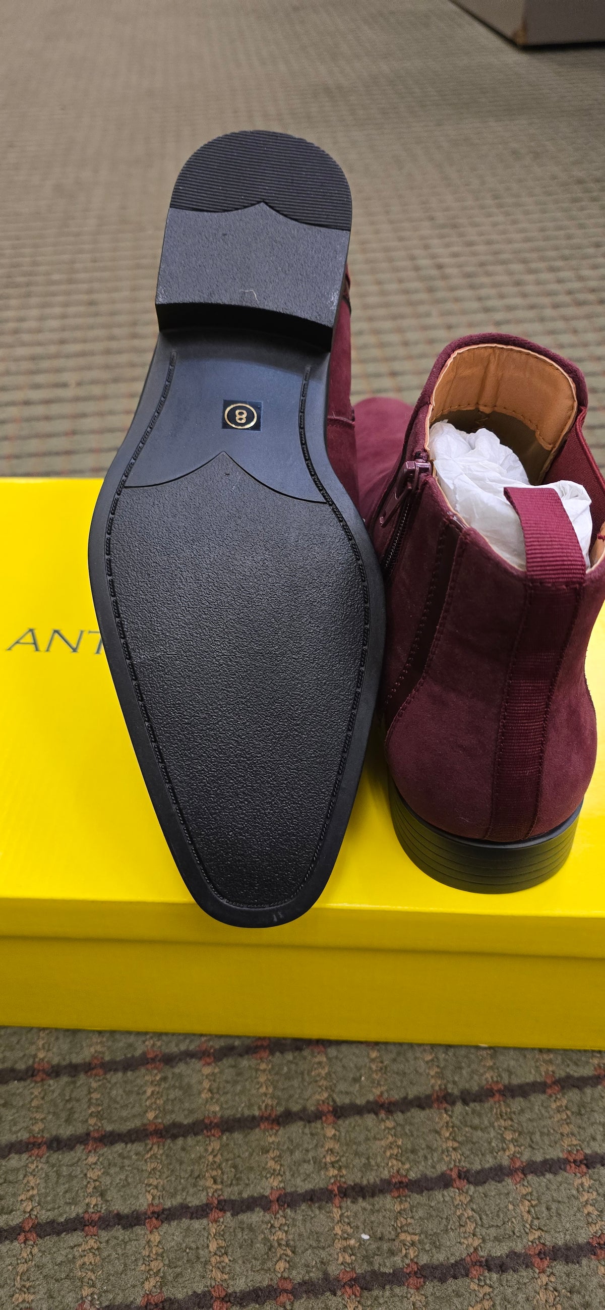 Antonio Cerrelli Burgundy Leather Dress Shoe