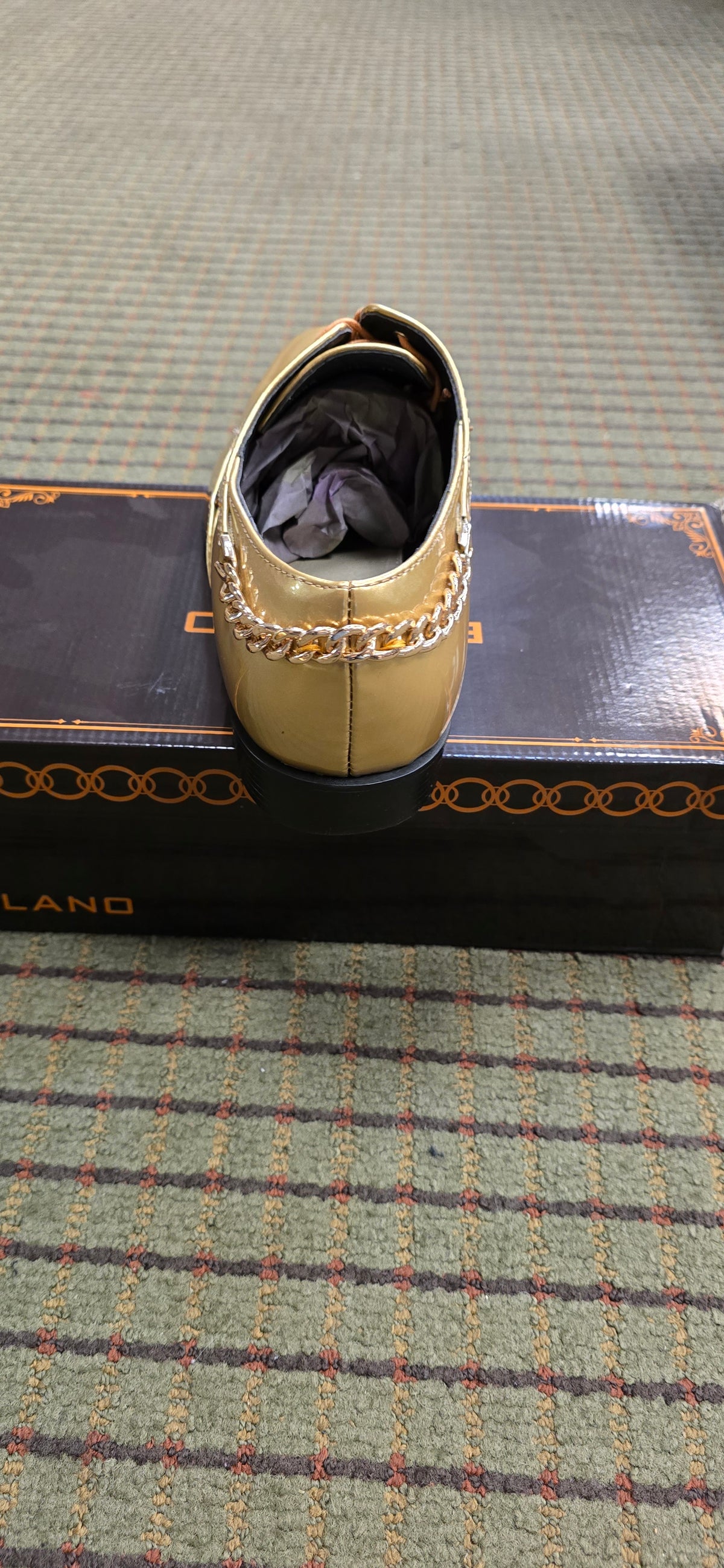 Bolano Chainz Gold Dress Shoe