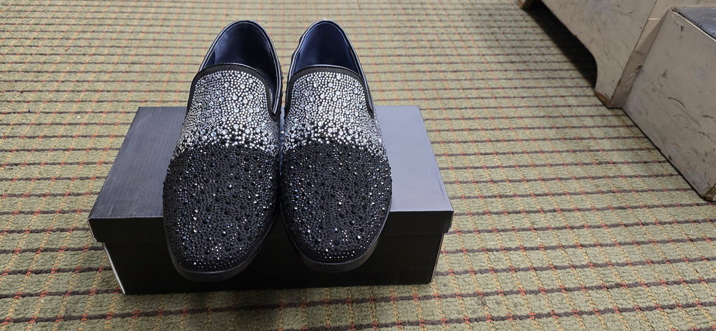 St. Patrick Sparko Black & Silver Dress Shoe