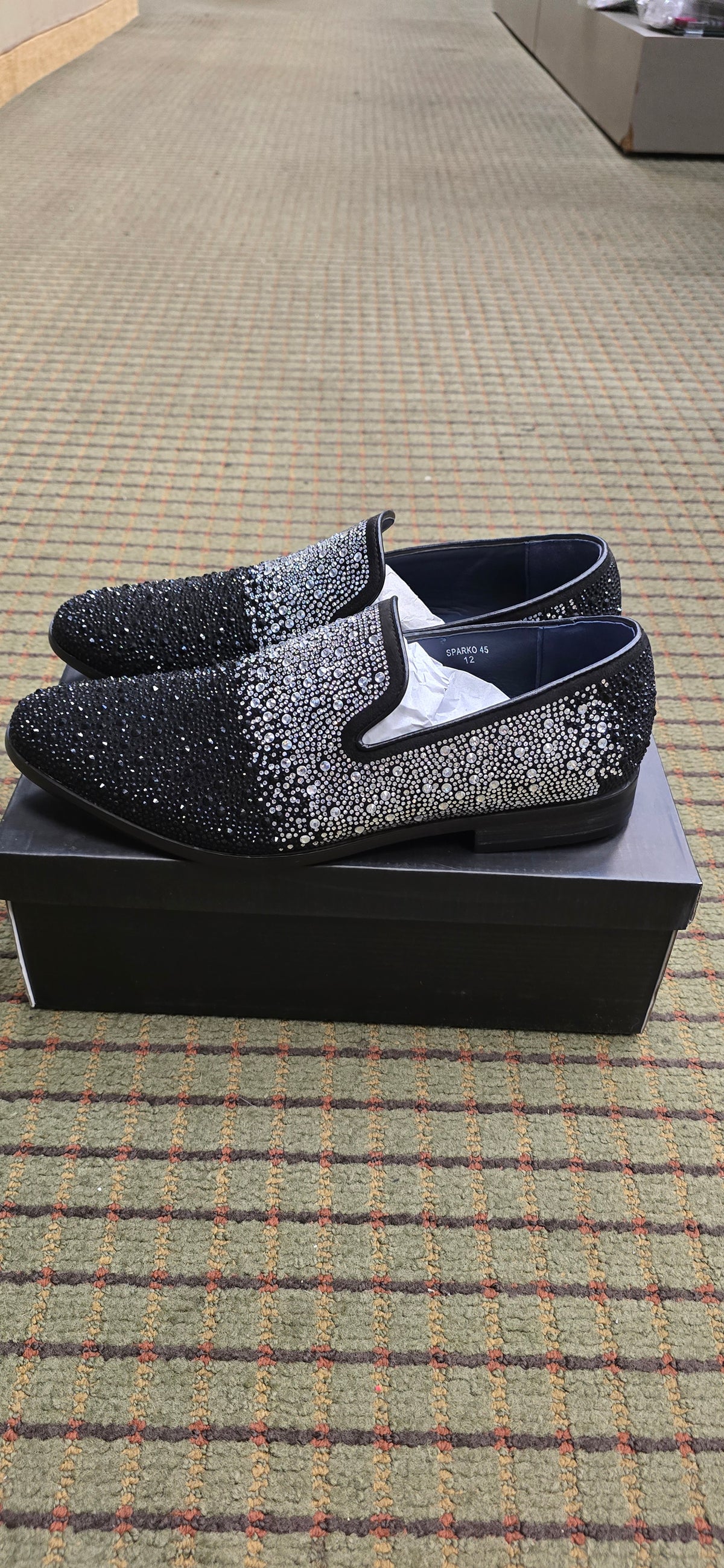 St. Patrick Sparko Black & Silver Dress Shoe