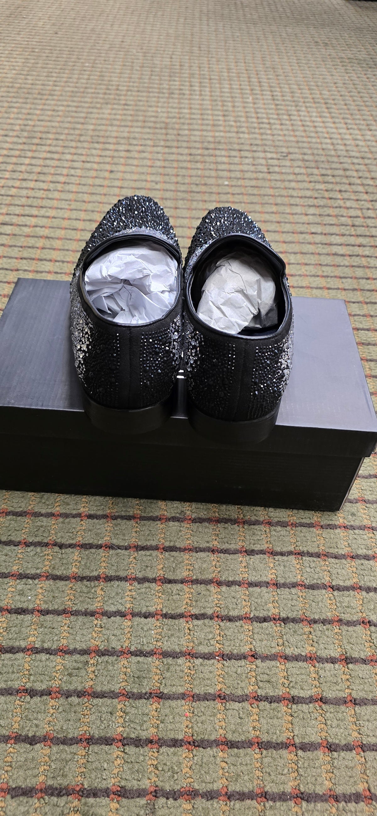 St. Patrick Sparko Black & Silver Dress Shoe