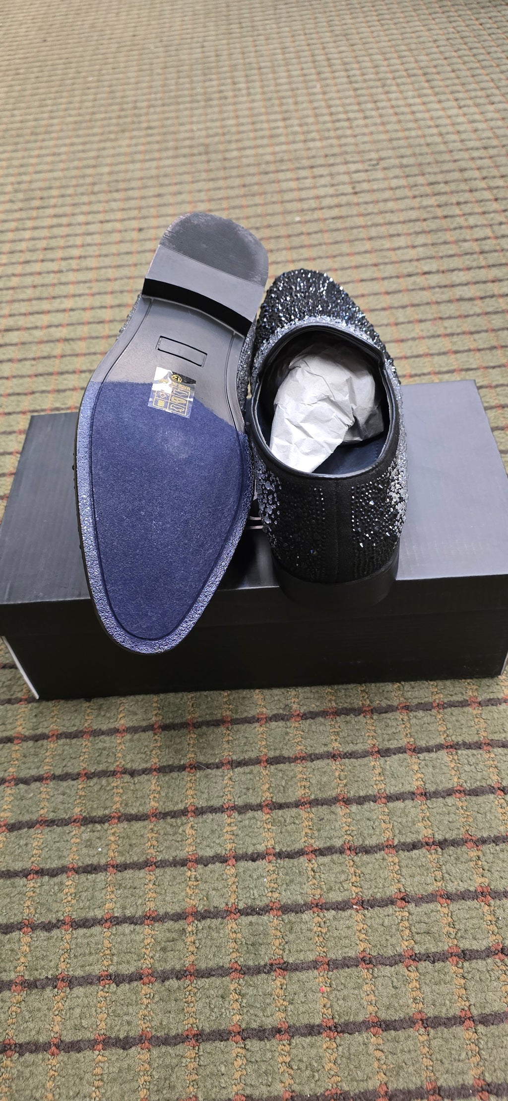 St. Patrick Sparko Black & Silver Dress Shoe