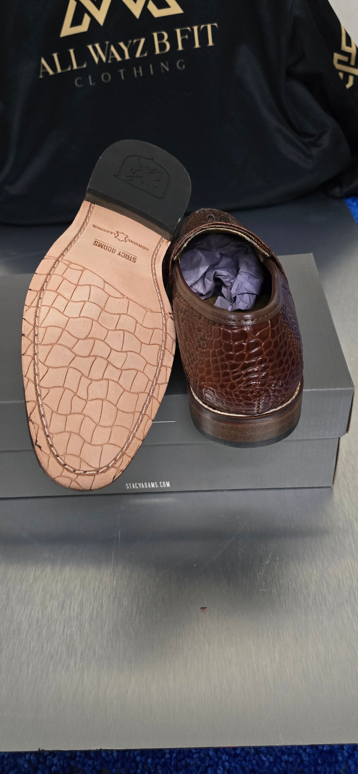 Stacy Adams Lizard Print Slip On