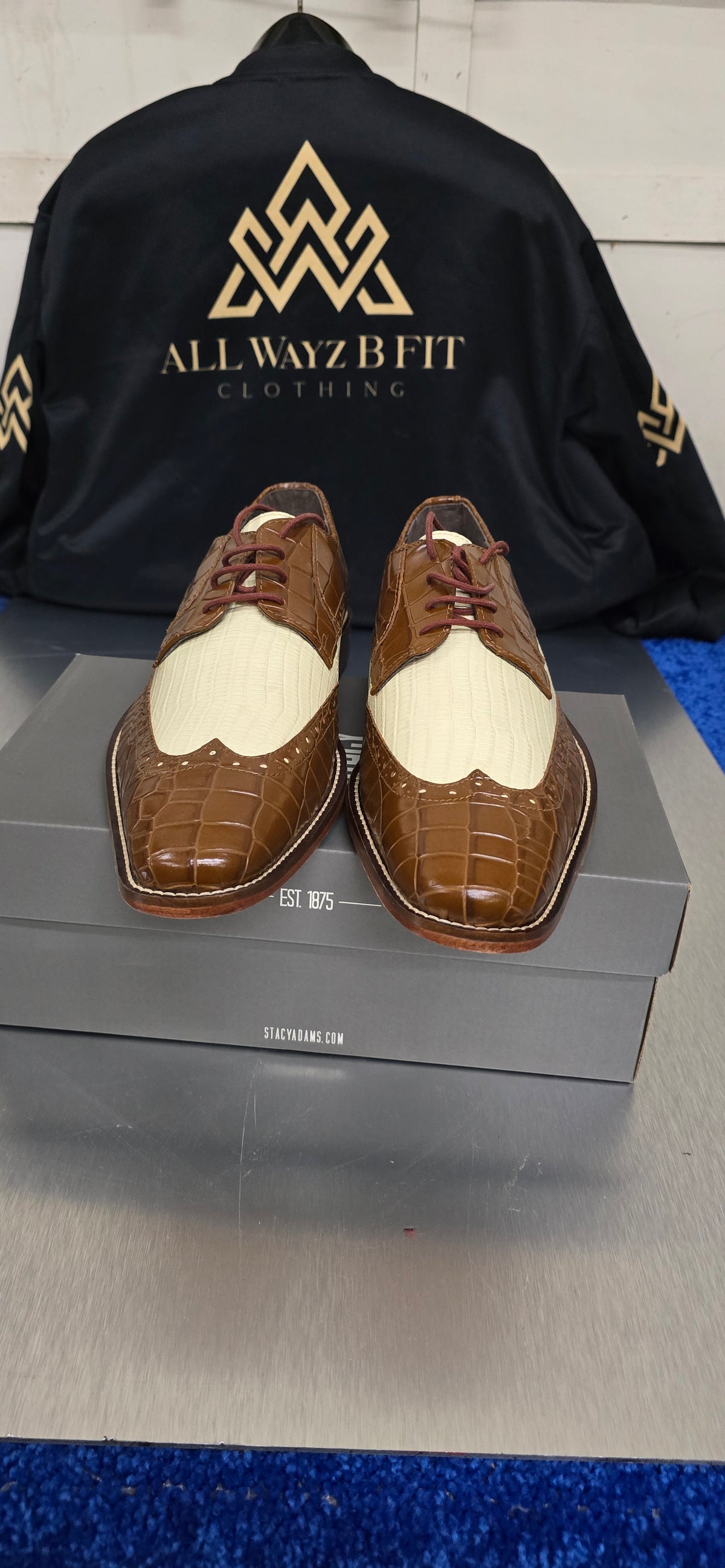 Stacy Adams Leather Cap Toe Slip On