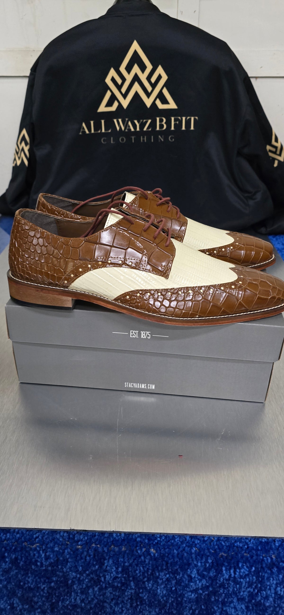 Stacy Adams Leather Cap Toe Slip On