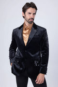 Barabas Men's Palermo Passion Velvet Sequin Blazer – Slim Fit Peak Lapel Luxury Blazer | Harrisburg Central PA