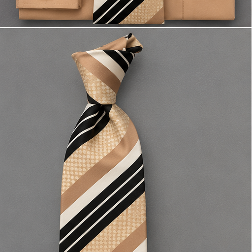 Karl Knox Men's French Cuff Shirt Set - Jacquard Diamond Texture