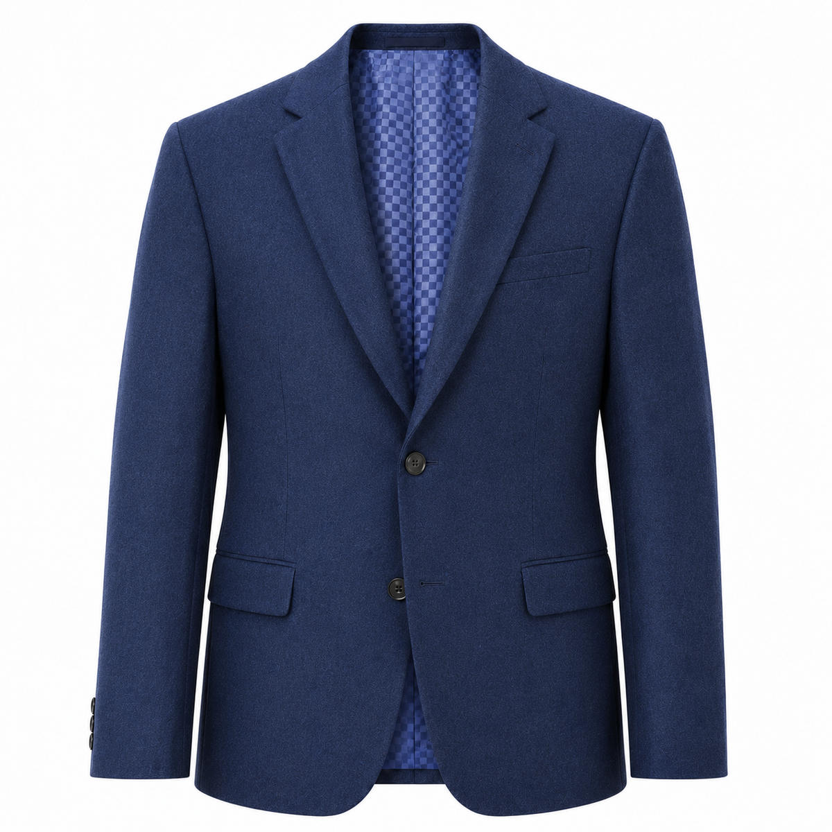 Douglas & Grahame Men's Solid Wool Blazer - Blue