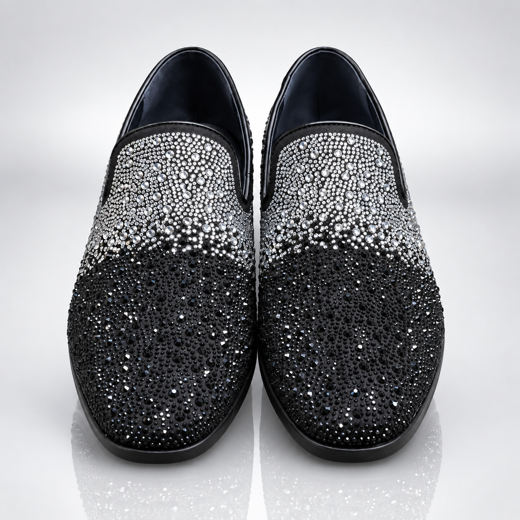 St. Patrick Sparko Black & Silver Dress Shoe