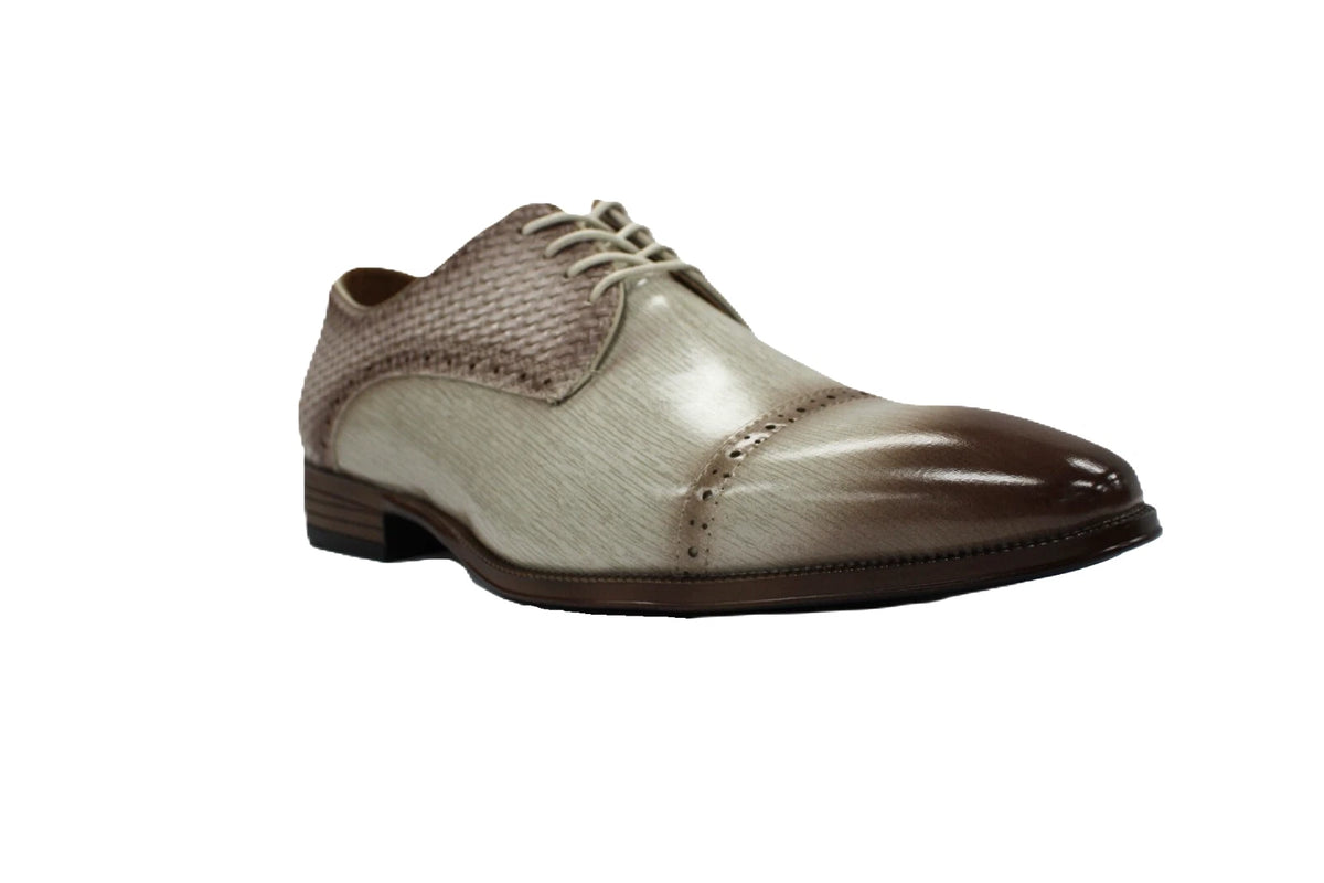 Antonio Cerrelli Cap Toe Lace Dress Shoes Natural