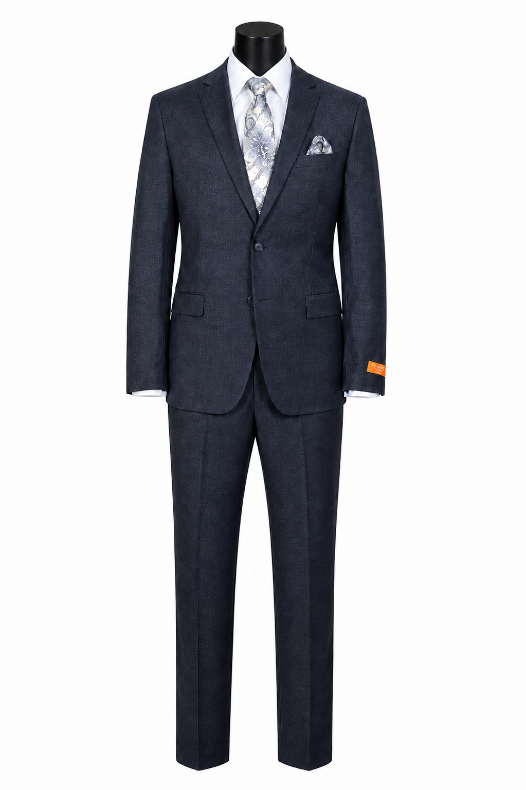 Felipe Men's Slim Fit 2-Button Suit with Flat Front Pants