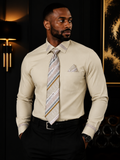 Fratello Men's Dress Shirt & Patterned Tie Set