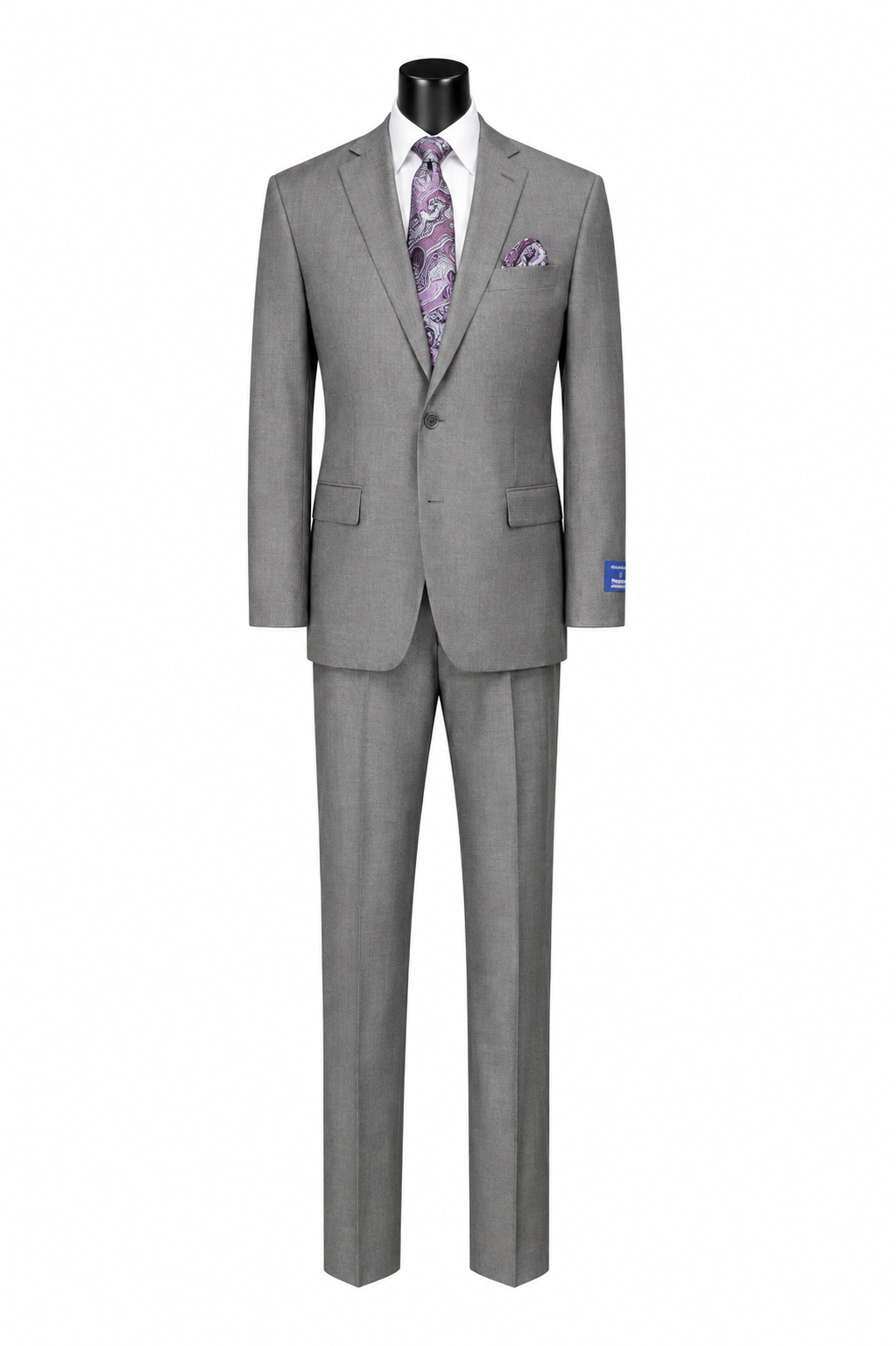 Felipe Men's Regular Fit 2-Button Suit with Flat Front Pants