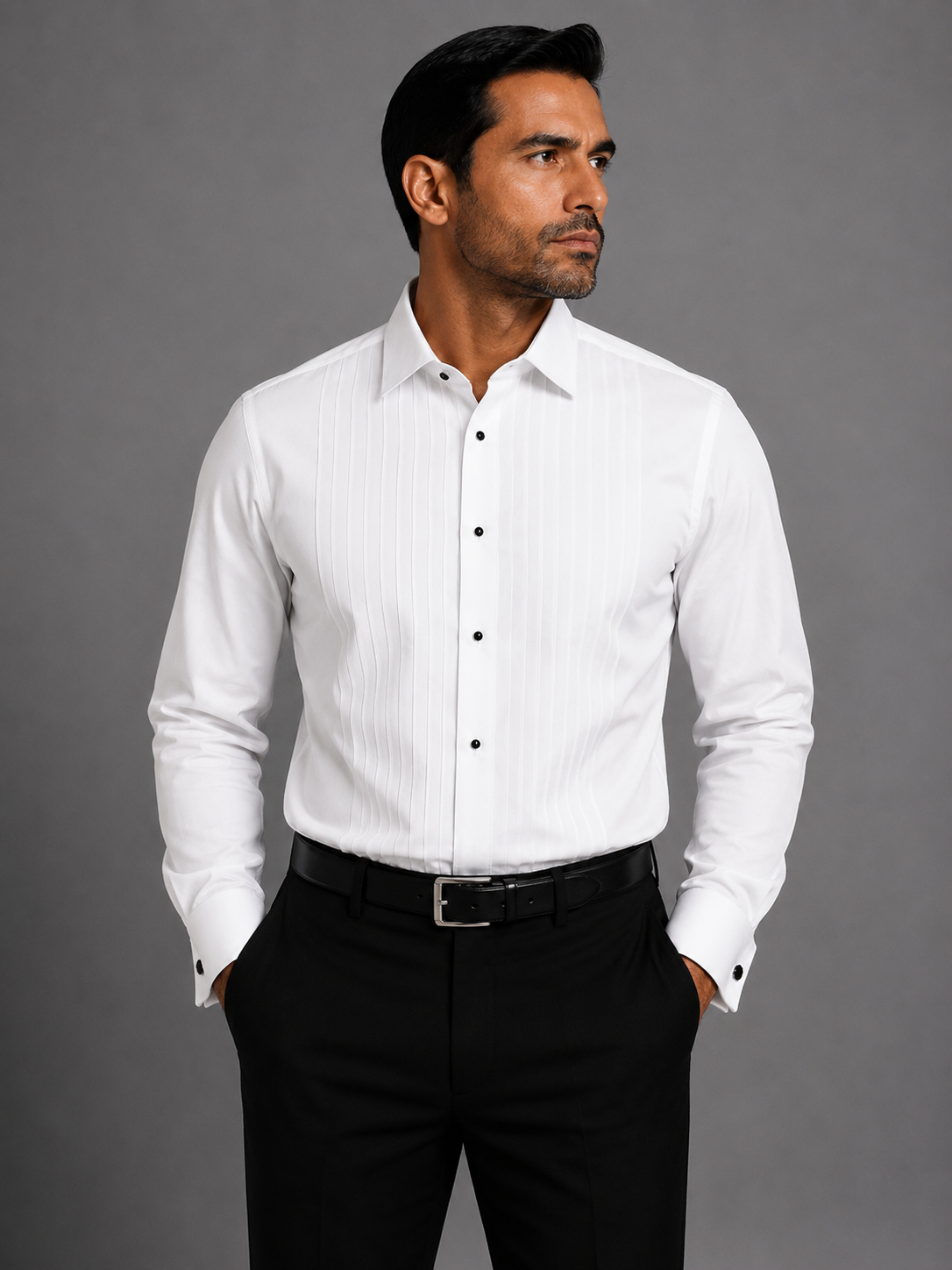 Marquis Tuxedo Shirts with Wing Tip & Stud Buttons Regular-Fit