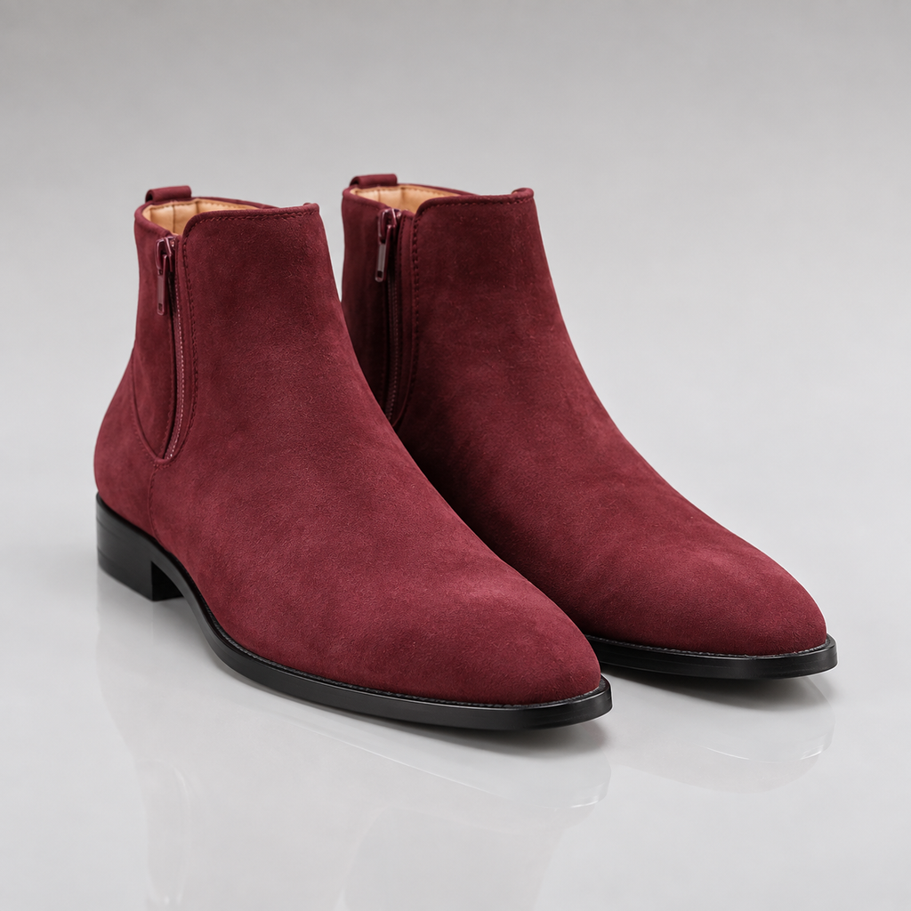Antonio Cerrelli Burgundy Leather Dress Shoe