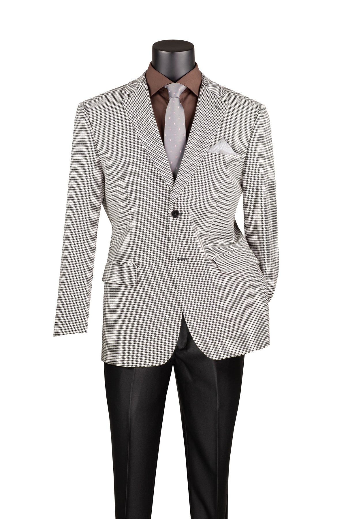 Vinci Philosophy Modern Fit Houndstooth Pattern Sport Coat