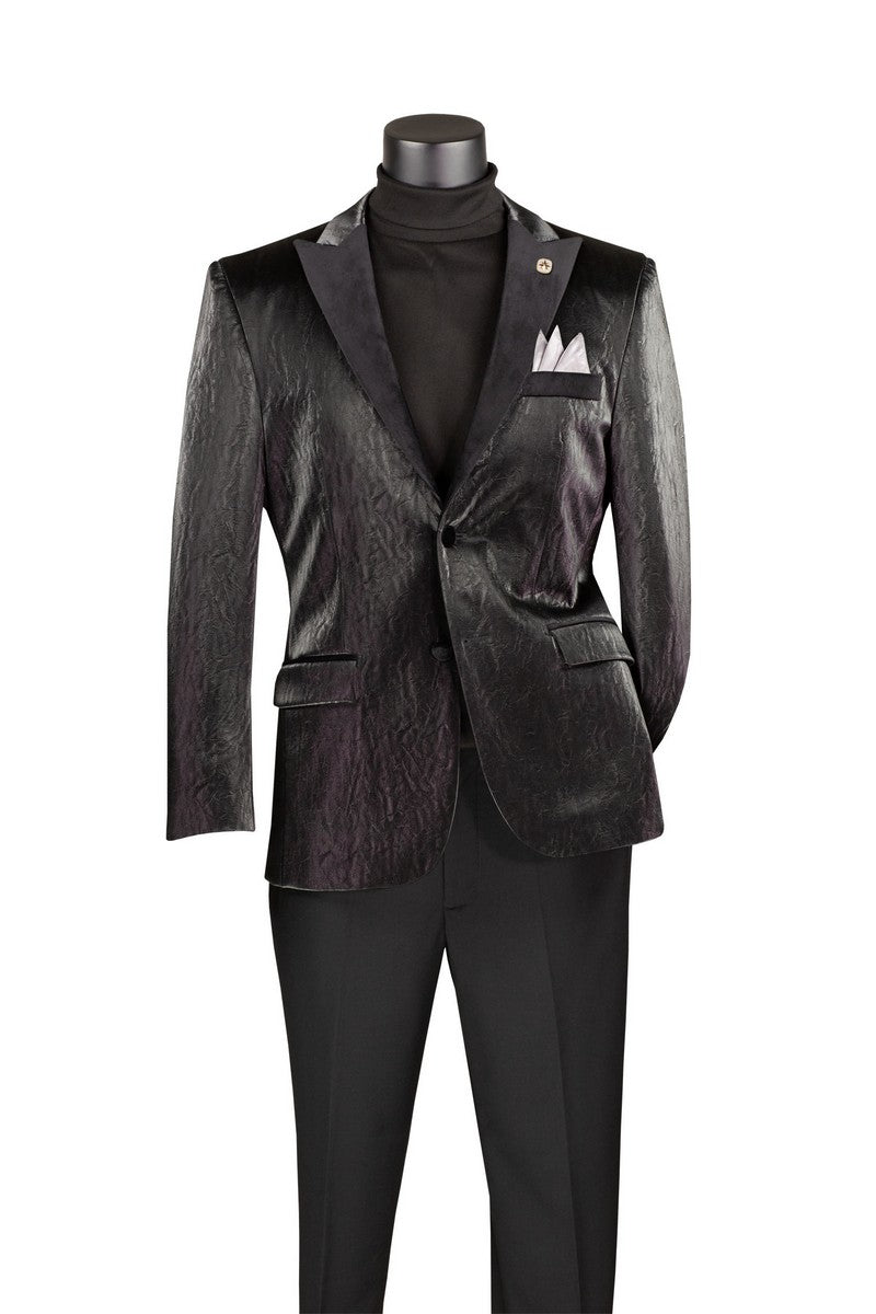 Vinci Philosophy Modern Fit Vegan Leather Sport Coat