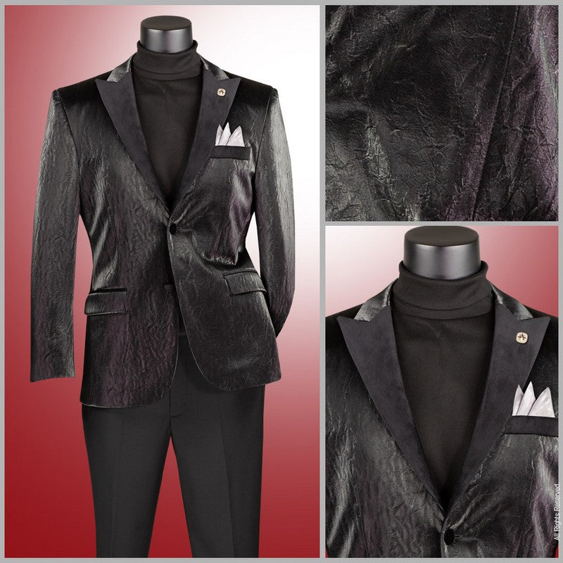 Vinci Philosophy Modern Fit Vegan Leather Sport Coat