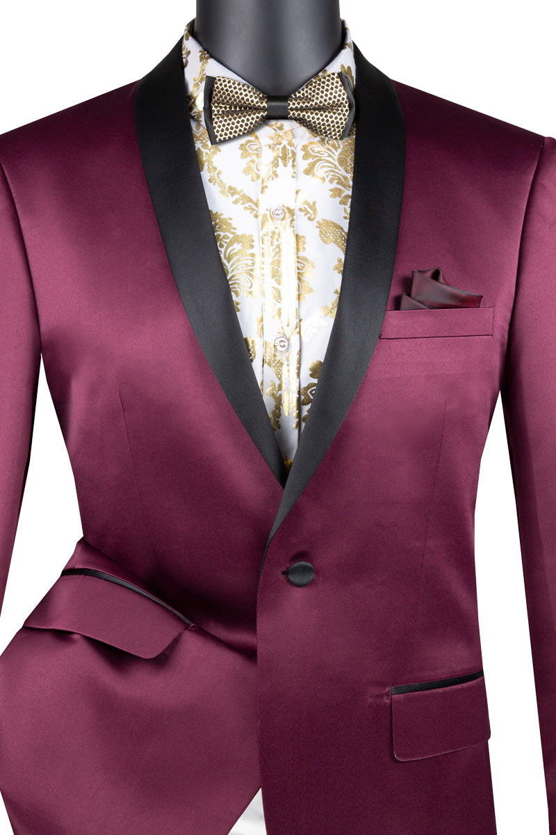 Vinci Slim Fit Sport Coat with Narrow Shawl Lapel