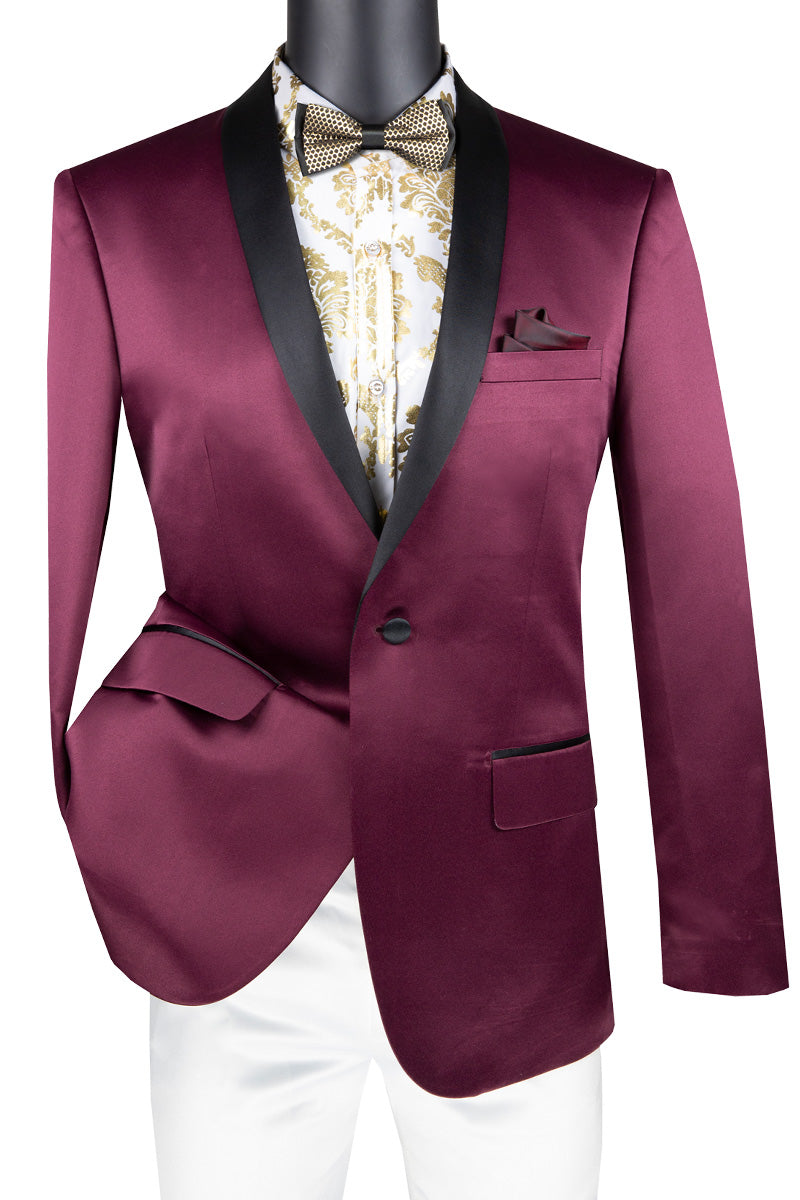 Vinci Slim Fit Sport Coat with Narrow Shawl Lapel