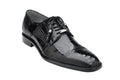 Batta Black Genuine Ostrich Cap Toe Lace-Up