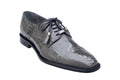 Batta Gray Genuine Ostrich Cap Toe Lace-Up