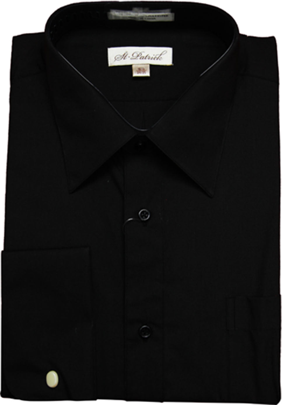 St. Patrick Regular Collar Long Sleeve Dress Shirt with French Cuffs