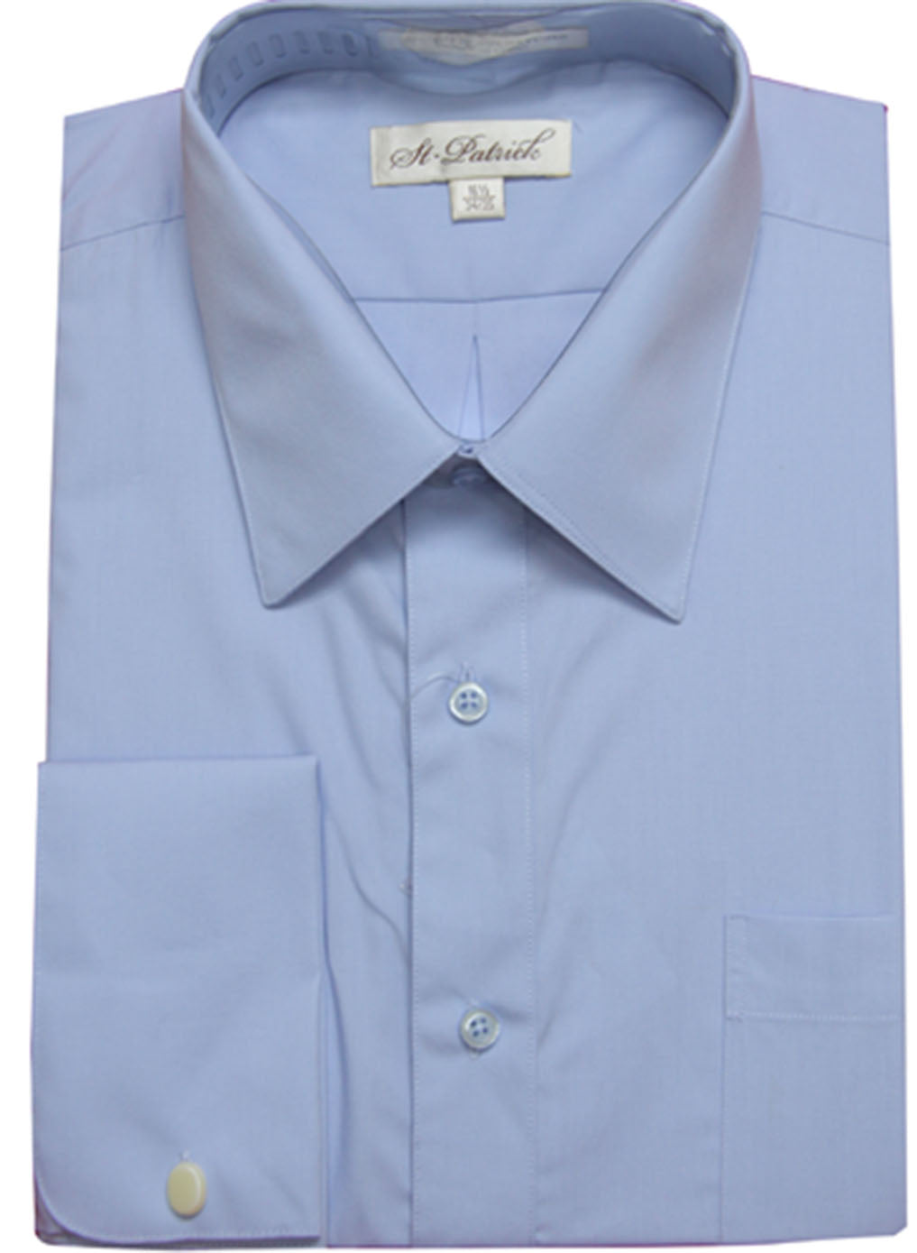 St. Patrick Regular Collar Long Sleeve Dress Shirt with French Cuffs